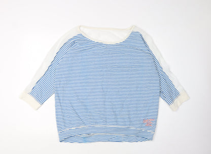 QUBA & Co. Women's Blue Striped Pullover, Size 4