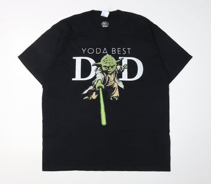 Star Wars Men's Black XL Yoda Dad T-Shirt