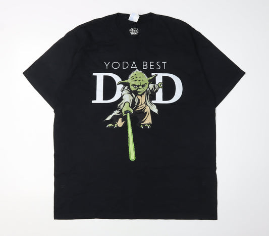 Star Wars Men's Black XL Yoda Dad T-Shirt