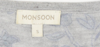Womens UK Size S Monsoon Grey Pullover Jumper