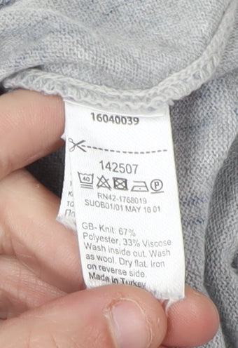 Womens UK Size S Monsoon Grey Pullover Jumper