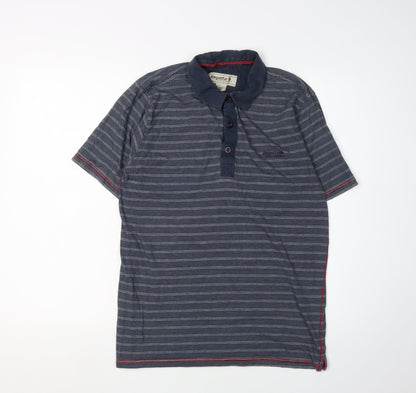 Regatta Men's Grey Striped Polo Shirt, Size M