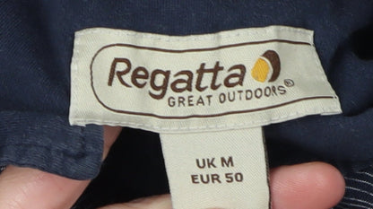 Regatta Men's Grey Striped Polo Shirt, Size M