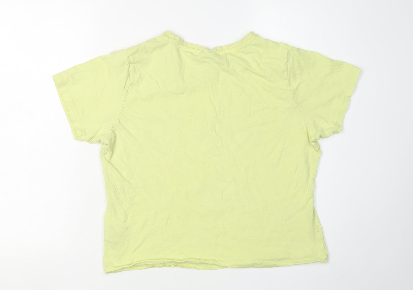 Womens UK Size XL Disney Yellow Basic T-Shirt