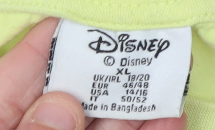 Womens UK Size XL Disney Yellow Basic T-Shirt