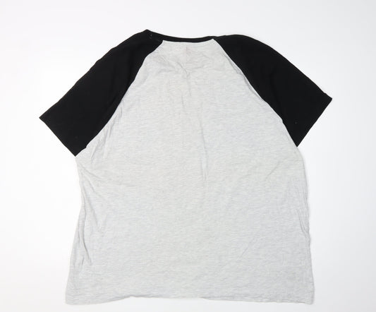 Tu Star Wars Men's Christmas T-Shirt, 2XL, Black/Grey