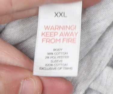 Tu Star Wars Men's Christmas T-Shirt, 2XL, Black/Grey