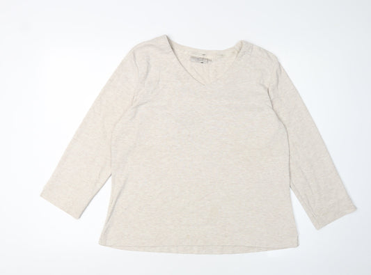 Womens UK Size L CC Beige Basic T-Shirt