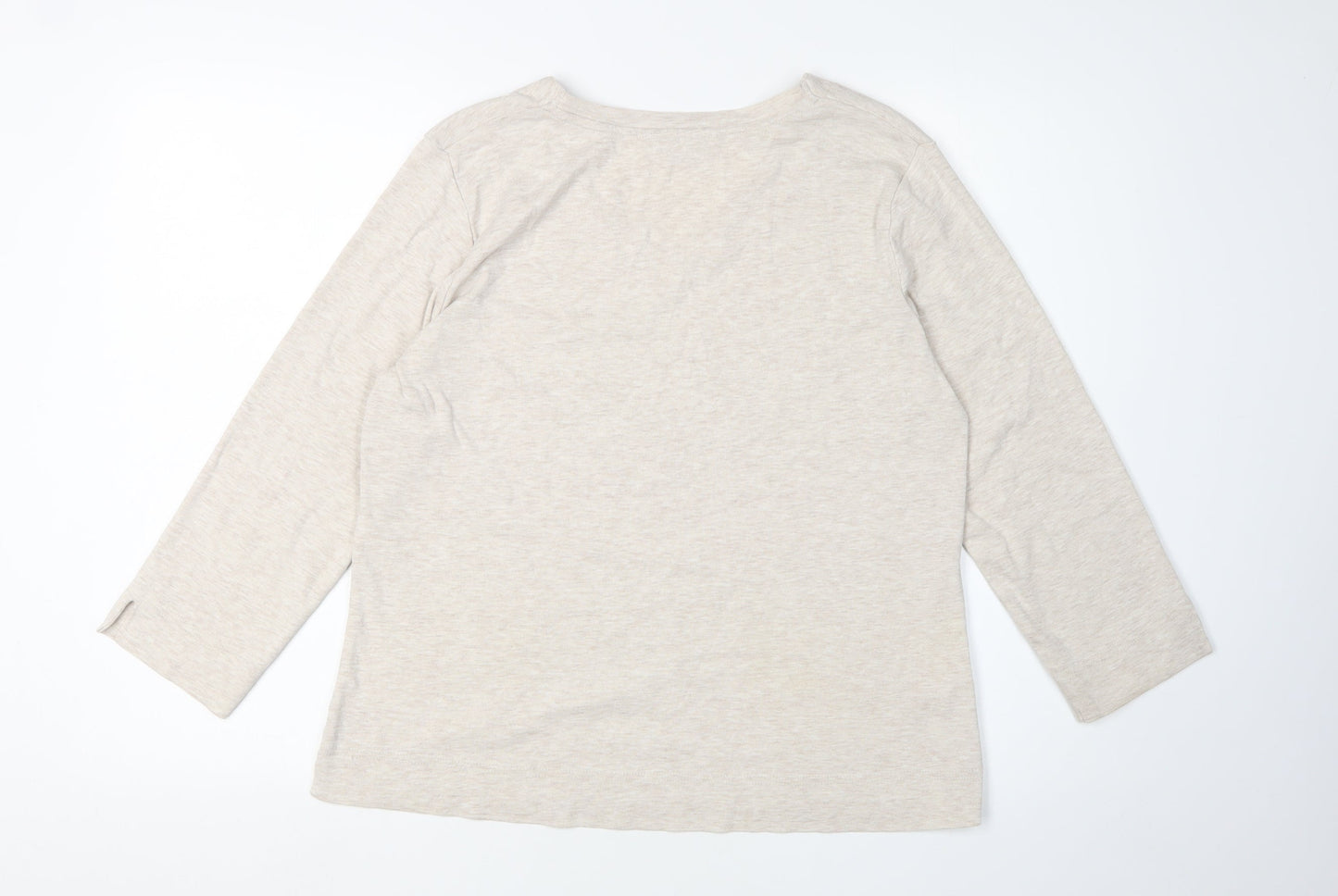 Womens UK Size L CC Beige Basic T-Shirt