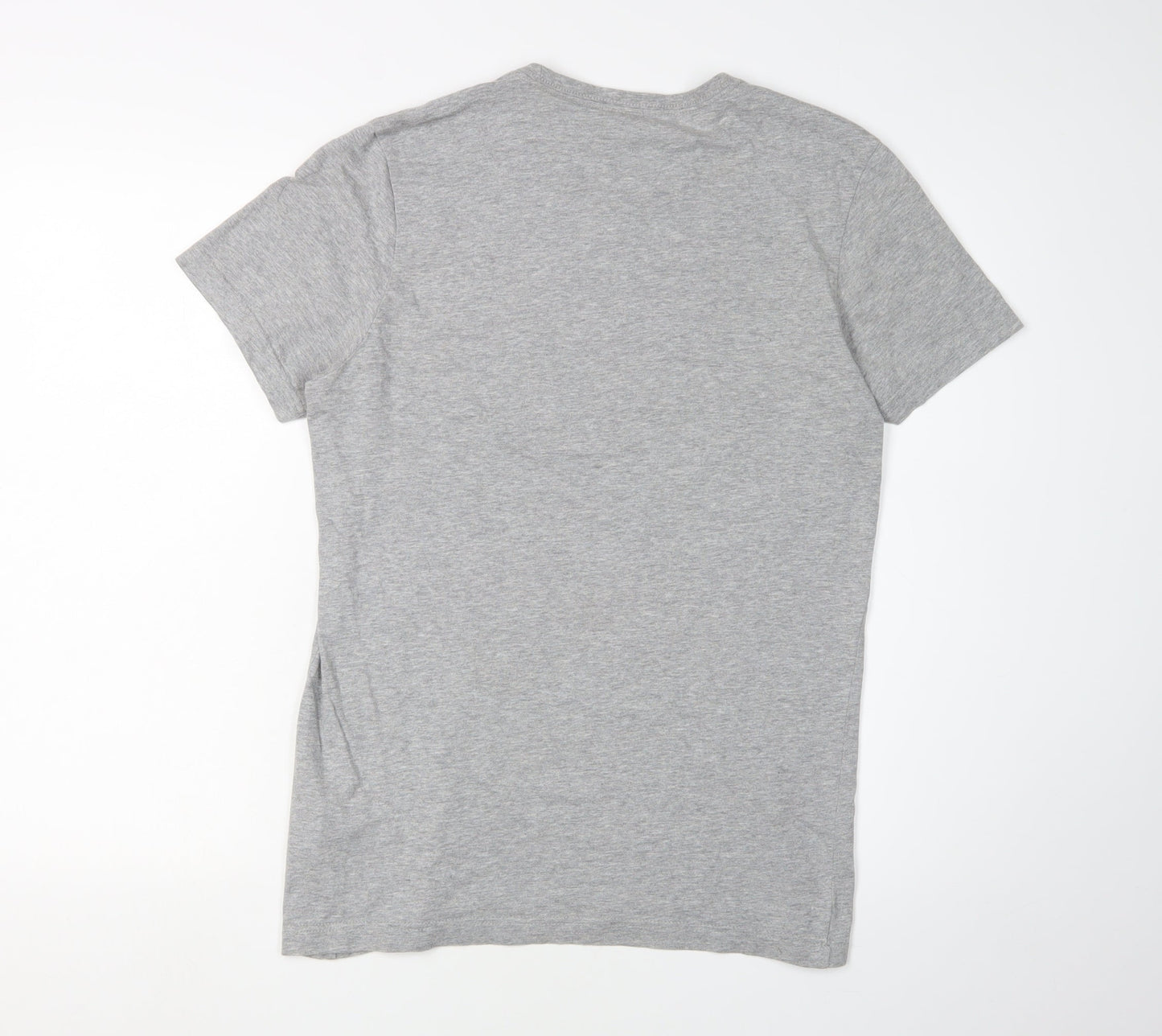 Adidas Men's Grey Cotton Short Sleeve T-Shirt S