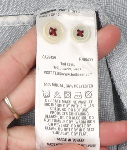 Ted Baker Men's Blue M Polo Shirt, Short Sleeve, Regular Fit