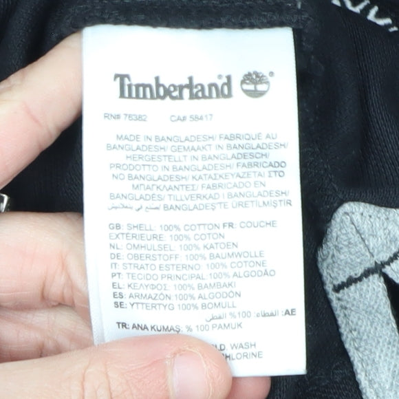 Timberland Men's Black L Polo Solid Slim Fit