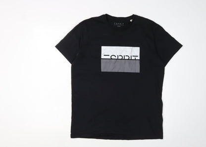 Mens UK Size S Esprit Black  T-Shirt