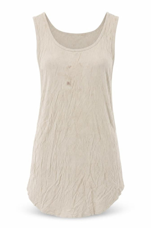 Front view of PacSun Beige unisex sleeveless tank - m cotton casual