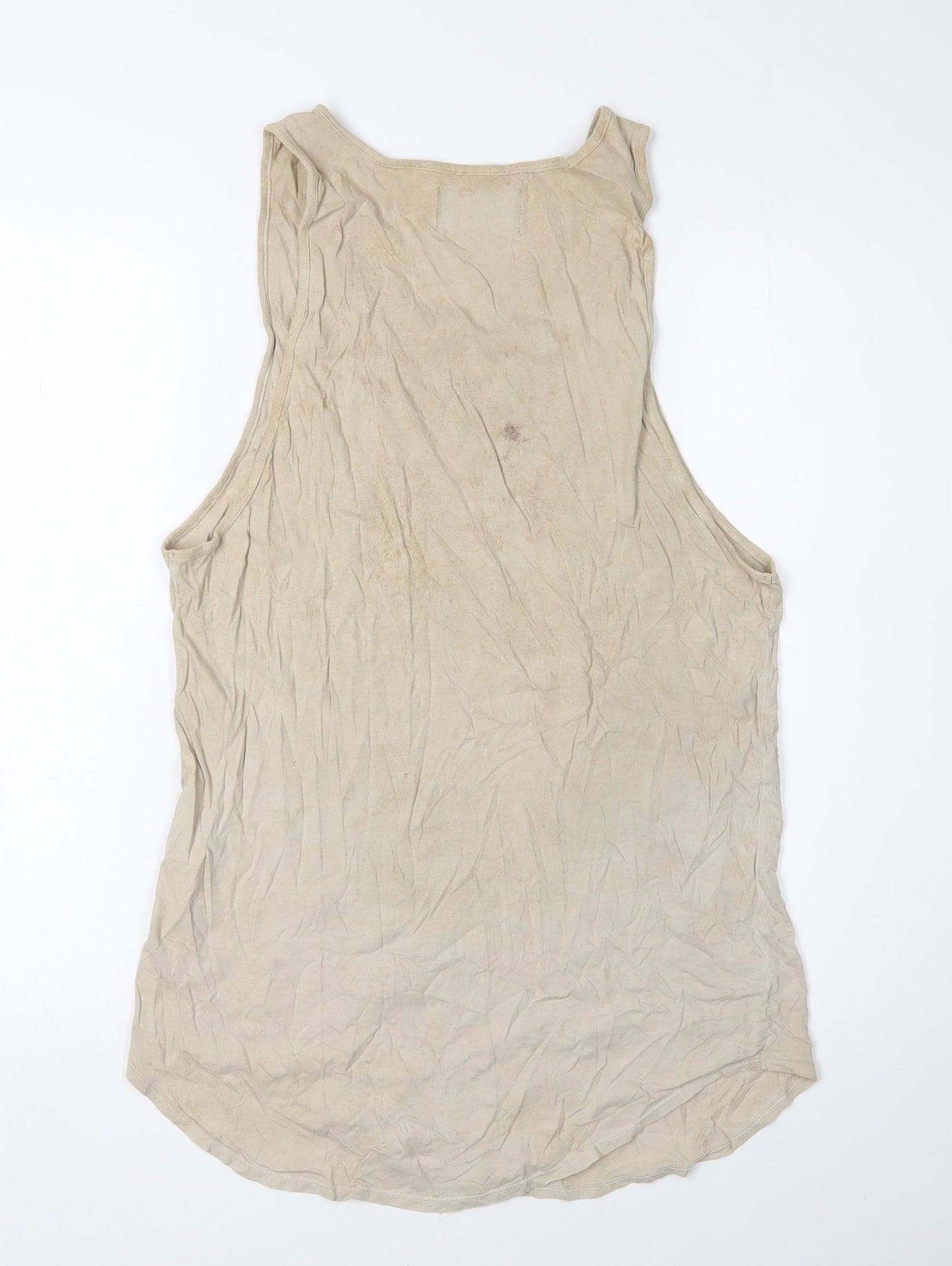 PacSun Beige Unisex Sleeveless Tank - M Cotton Casual