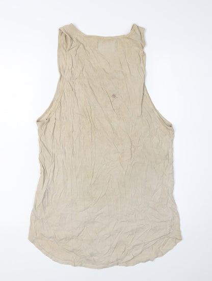 PacSun Beige Unisex Sleeveless Tank - M Cotton Casual