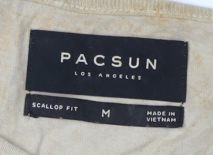 PacSun Beige Unisex Sleeveless Tank - M Cotton Casual