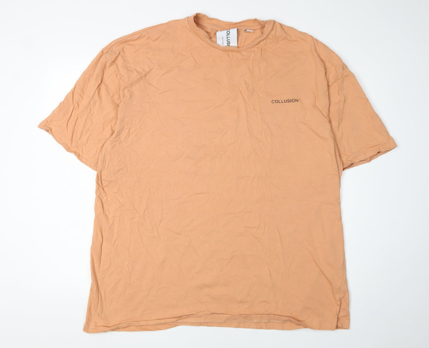 Mens UK Size 2XL COLLUSION Beige  T-Shirt
