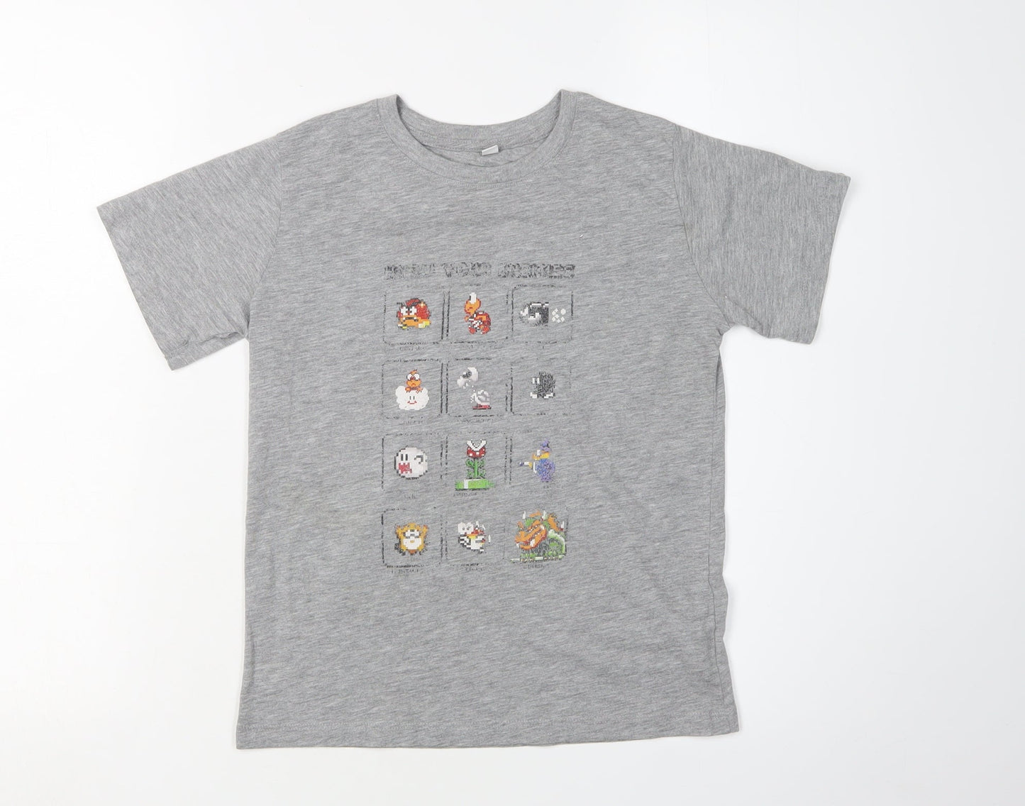 Nintendo Boys Grey Graphic Mario T-Shirt 9-10 Years