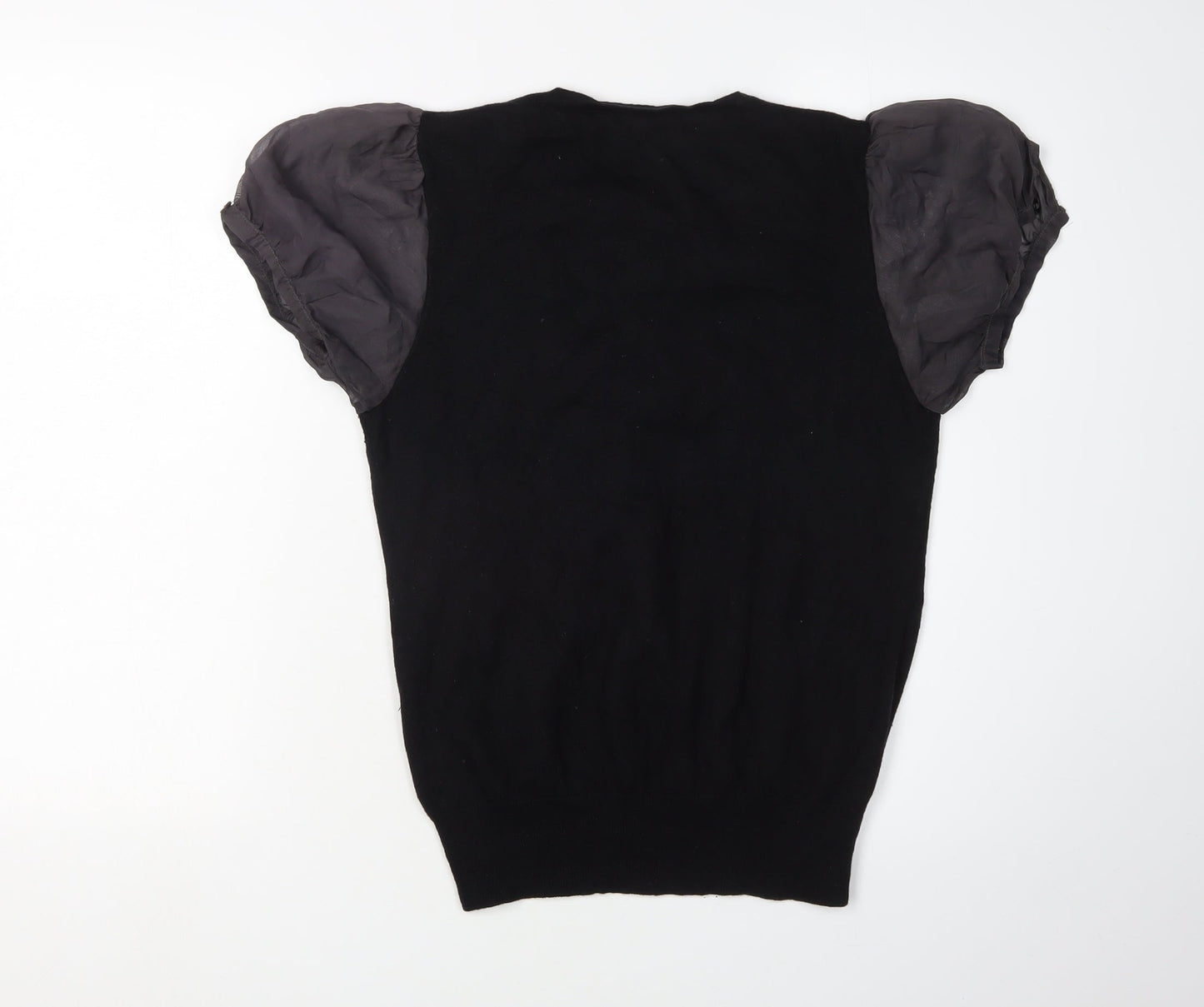 Nice Day Black Women's XL Pullover Jumper with Ruffle