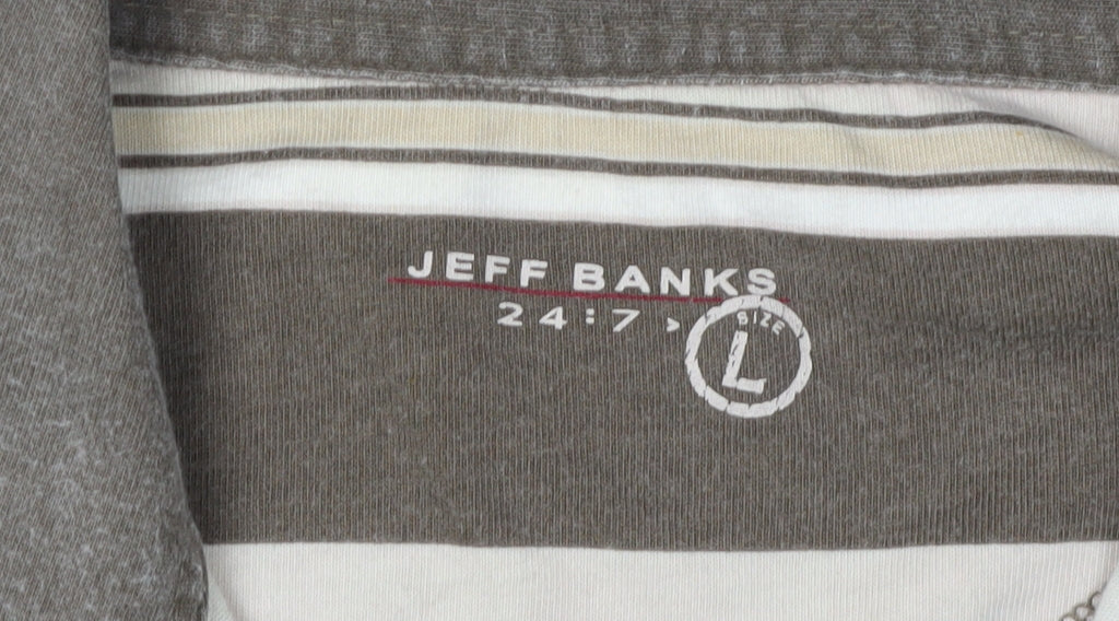 Jeff Banks Men's Multicoloured Striped Polo Shirt