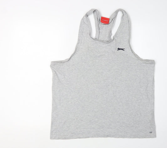 Slazenger Men's Grey XL Basic Tank Top