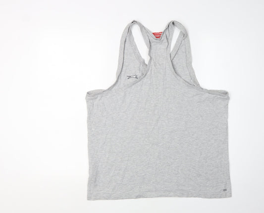 Slazenger Men's Grey XL Basic Tank Top