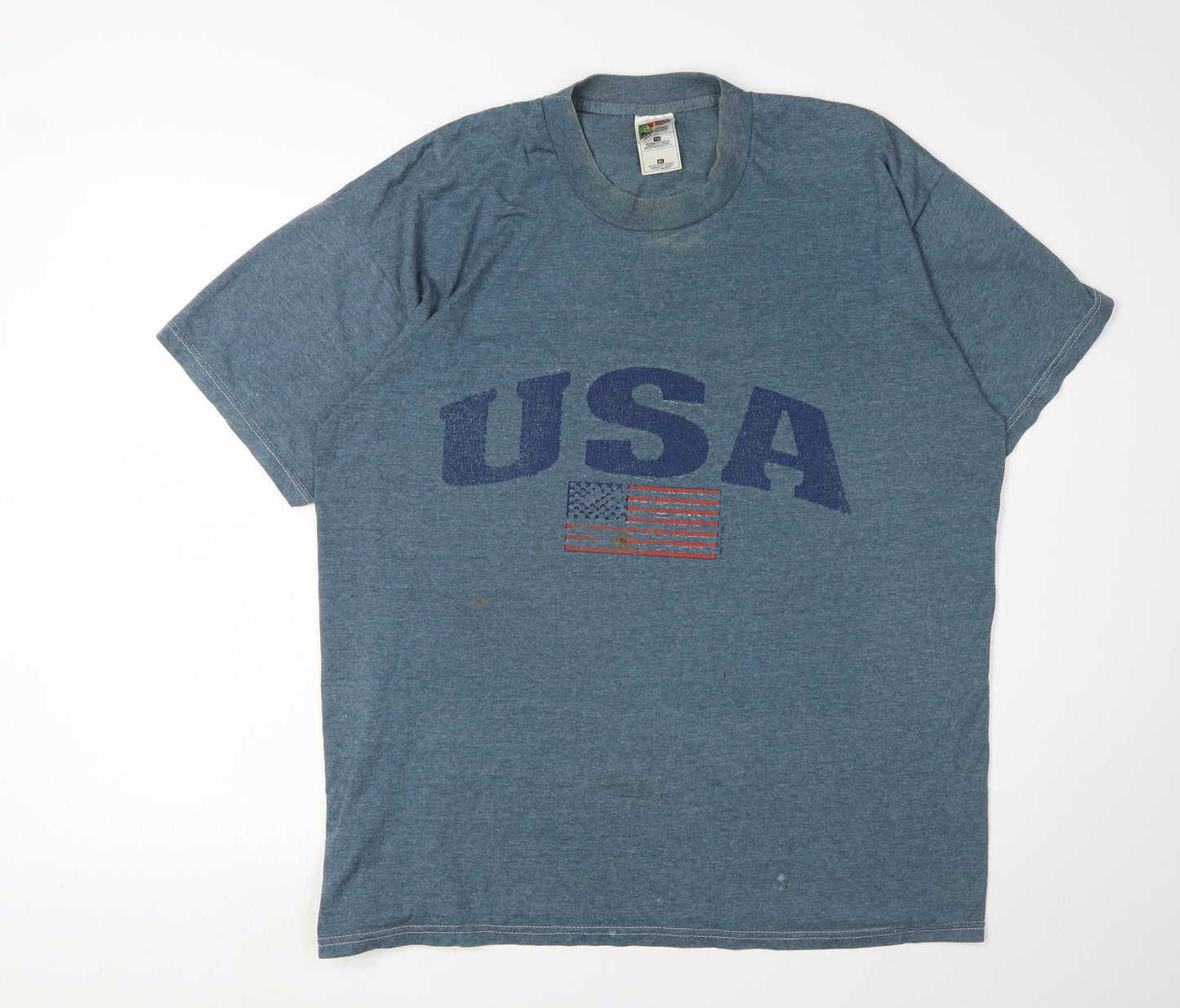 Mens UK Size XL Fruit of the Loom Blue  T-Shirt