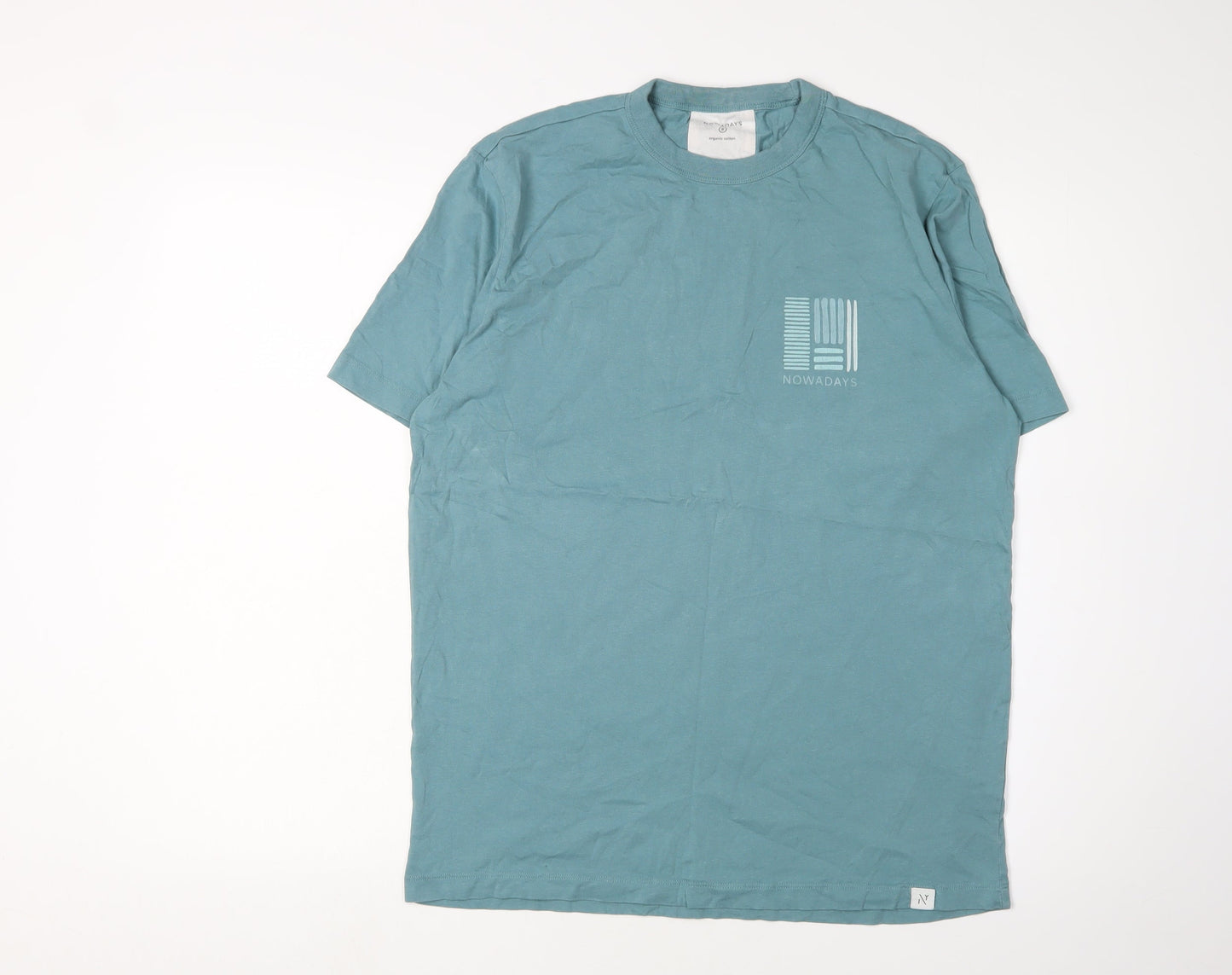 Nowadays Men's Blue Organic Cotton T-Shirt S