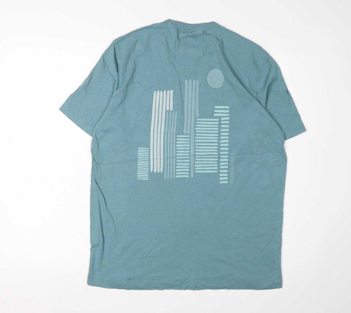 Nowadays Men's Blue Organic Cotton T-Shirt S