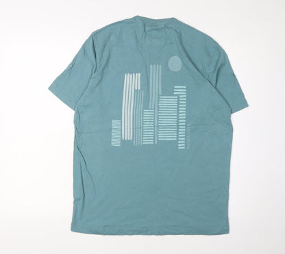 Nowadays Men's Blue Organic Cotton T-Shirt S