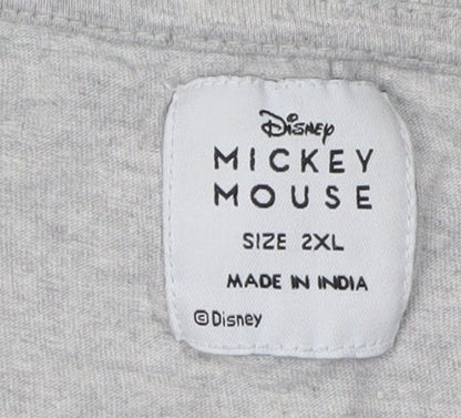 Unisex Adults UK Size 2XL Disney Grey Basic T-Shirt