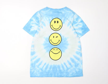Smiley World Boys Blue Tie Dye Graphic T-Shirt 13-14 Years