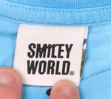 Smiley World Boys Blue Tie Dye Graphic T-Shirt 13-14 Years