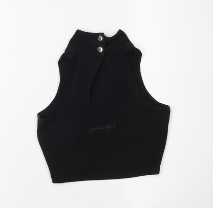 Pineapple Women's Black Cropped Tank Top - Small