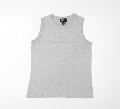 Womens UK Size S New York & Company Grey Basic Tank