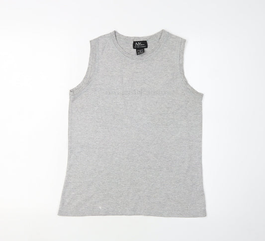 Womens UK Size S New York & Company Grey Basic Tank