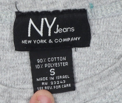 Womens UK Size S New York & Company Grey Basic Tank