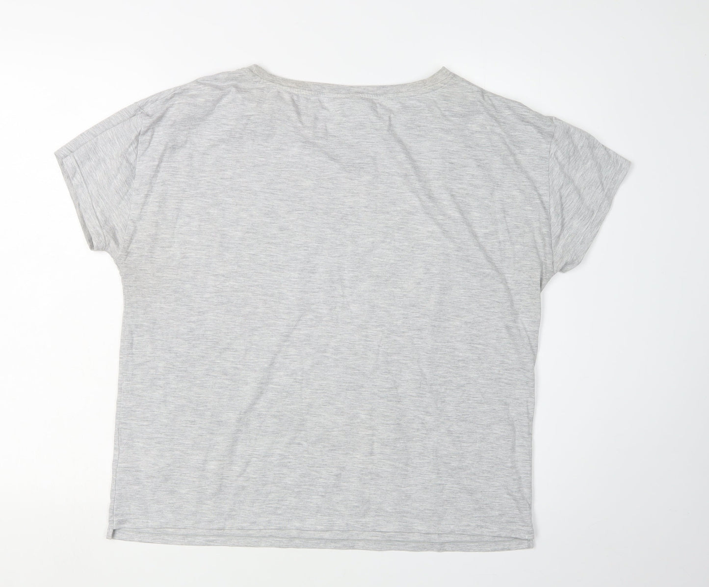 Womens UK Size 8 Wonder Woman Grey Basic T-Shirt