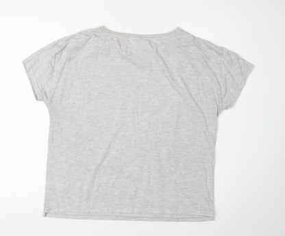 Womens UK Size 8 Wonder Woman Grey Basic T-Shirt