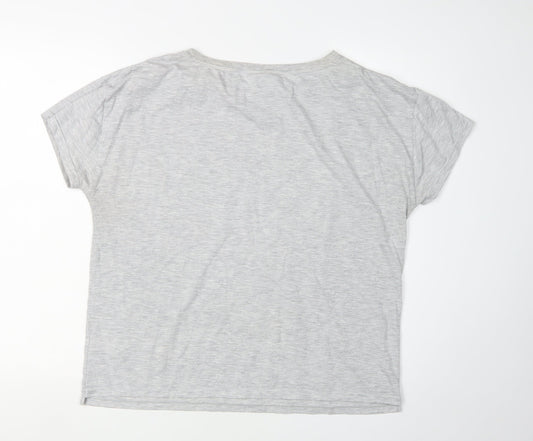Womens UK Size 8 Wonder Woman Grey Basic T-Shirt