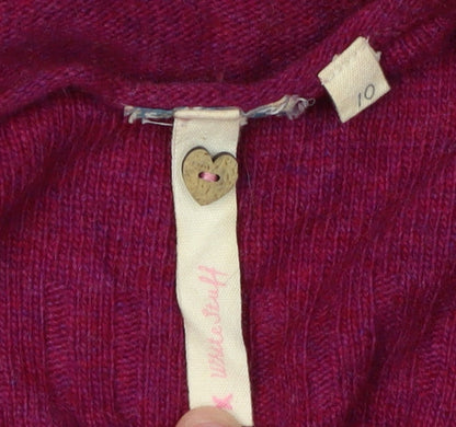 Milette Stuff Women's Red Cardigan Size 10 Buttoned Knitwear