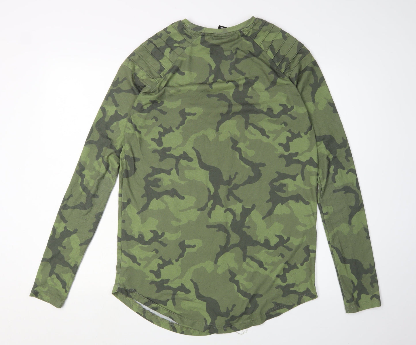 Bee Inspired Men's Green Camo Long Sleeve T-Shirt