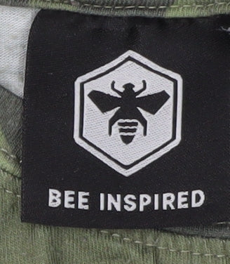 Bee Inspired Men's Green Camo Long Sleeve T-Shirt