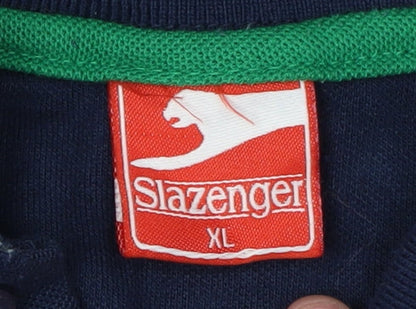 Slazenger Men's Blue XL Polo Shirt with Logo