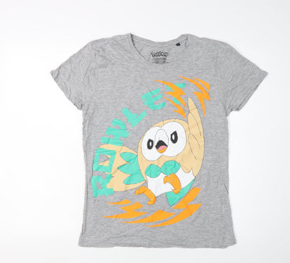 Bioworld Pokémon Grey Graphic T-Shirt Unisex Adults Small
