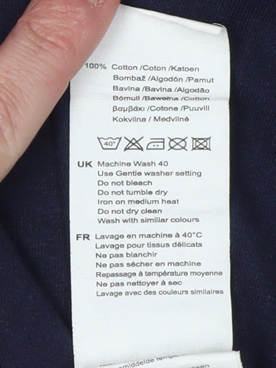 Slazenger Men's Blue V-Neck T-Shirt, Size S