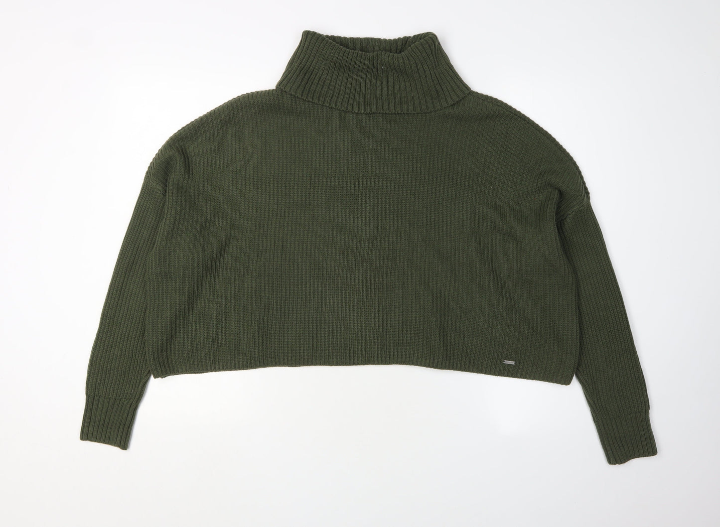 Womens UK Size S Hollister Green Pullover Jumper