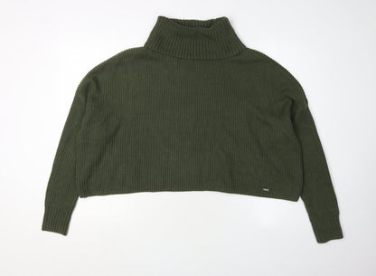 Womens UK Size S Hollister Green Pullover Jumper