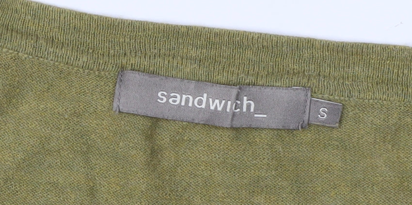 Womens UK Size S Sandwich Green Cardigan Jumper